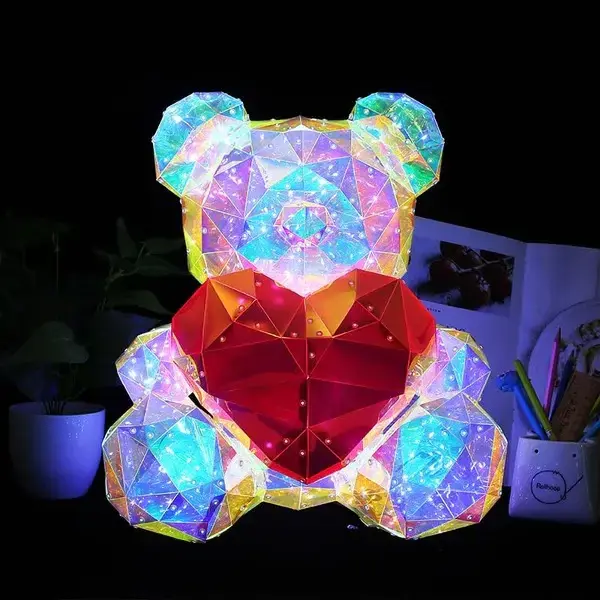 Gorgeous Shining LED Teddy Bear Holding a Red Heart (3).webp