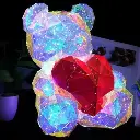 Gorgeous Shining LED Teddy Bear Holding a Red Heart