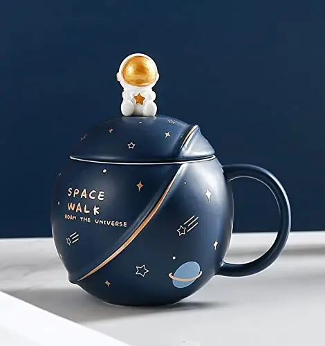 [Savy_030] Astronaut Universe Planet Mug with Lid & Spoon